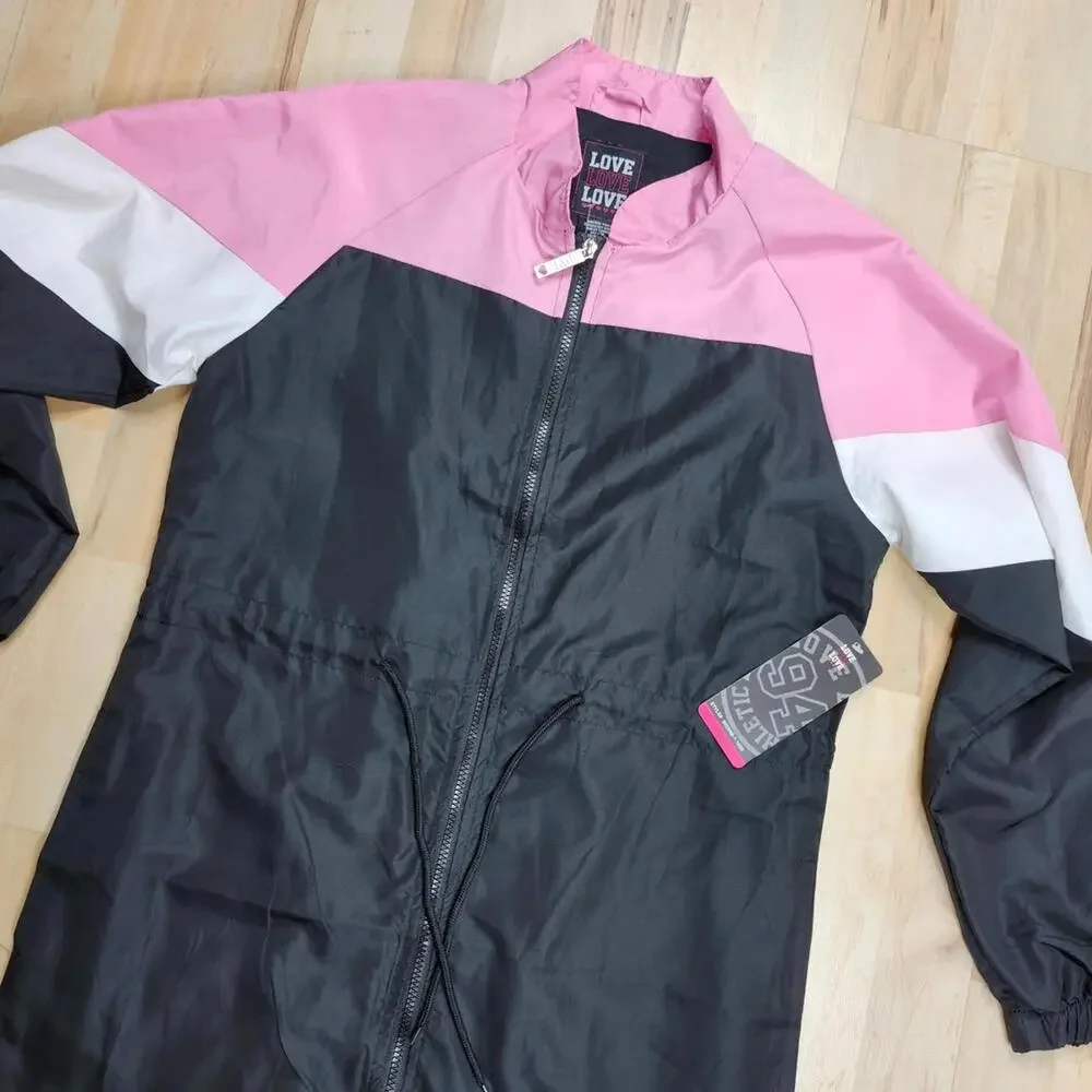 Love Tree Good Vibes Long Raincoat Jacket - Picture 4 of 5
